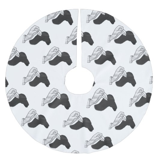 ハンドシルエットラクダ ブラッシュドポリエステルツリースカート (正面)