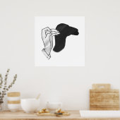 ハンドシルエットラクダ ポスター (キッチン)