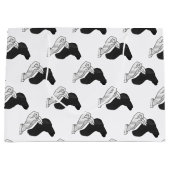 ハンドシルエットラクダ ラージペーパーバッグ (正面)