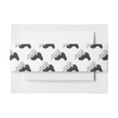 ハンドシルエットラクダ 招待状ベリーバンド (正面例)