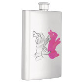 ハンドシルエットラビットピンク フラスク (右)