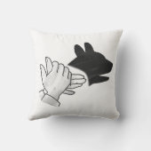 ハンドシルエット犬 クッション (裏面)