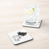 ハンドシルエット犬 コースター (右側)