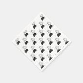 ハンドシルエット犬 スタンダードカクテルナプキン (角)