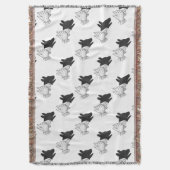 ハンドシルエット犬 スローブランケット (正面縦)