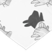 ハンドシルエット犬 テーブルクロス (アングル)