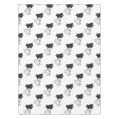 ハンドシルエット犬 テーブルクロス (正面)