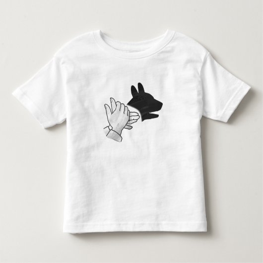 ハンドシルエット犬 トドラーTシャツ (正面)