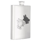 ハンドシルエット犬 フラスク (右)