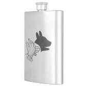 ハンドシルエット犬 フラスク (左)