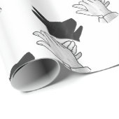 ハンドシルエット犬 ラッピングペーパー (ロールコーナー)