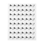 ハンドシルエット犬 ラップアラウンド宛名ラベル (シート)