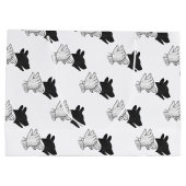 ハンドシルエット犬 ラージペーパーバッグ (裏面)