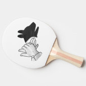 ハンドシルエット犬 卓球ラケット (横)