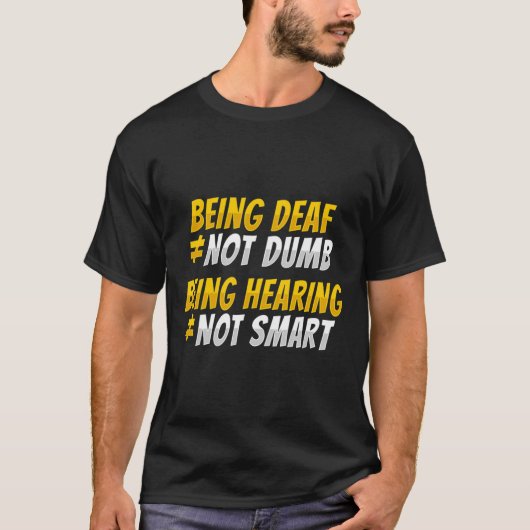 ハンドジェスチャーろう難聴認識度2 Tシャツ (正面)
