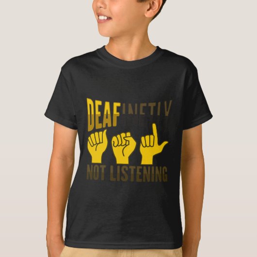 ハンドジェスチャーろう難聴認識度7 Tシャツ (正面)