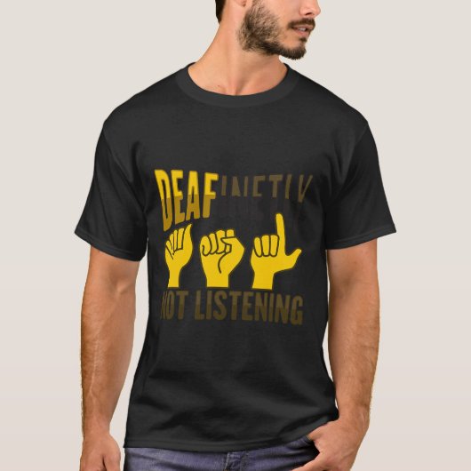 ハンドジェスチャーろう難聴認識度7 Tシャツ (正面)