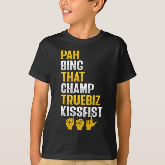 ハンドジェスチャーろう難聴認識度8 Tシャツ (正面)