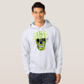 ハンドスカルくもの巣グリーンフードSweatshirt B2 パーカ (正面フル)
