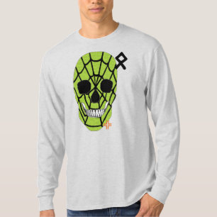 ハンドスカルくもの巣グリーン長袖TシャツB2 Tシャツ
