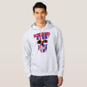 ハンドスカルアイスランドフードSweatshirt B2 パーカ (正面フル)
