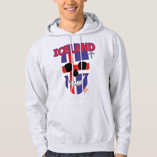 ハンドスカルアイスランドフードSweatshirt B2 パーカ (正面)