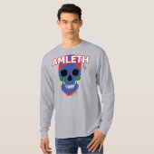 ハンドスカルアムレス長袖TシャツB2 Tシャツ (正面フル)
