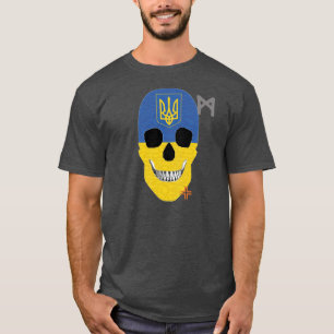 ハンドスカルウクライナTシャツ基本B2 Tシャツ