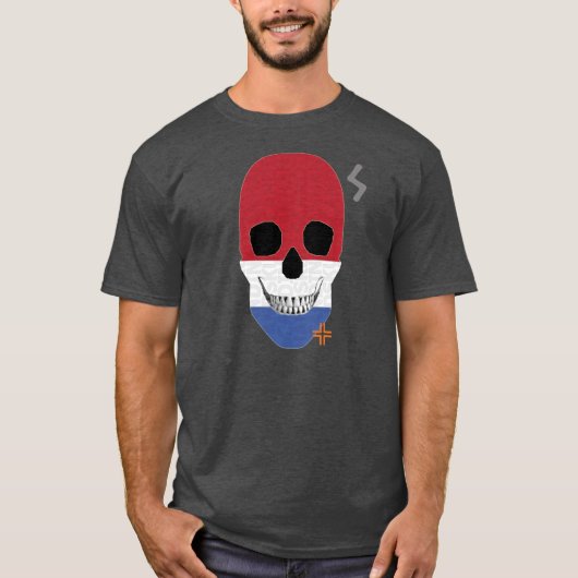 ハンドスカルオランダtシャツ基本B2 Tシャツ (正面)