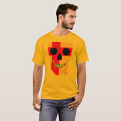 ハンドスカルカルマールタンクメンズショートスリーブブルー Tシャツ (正面フル)