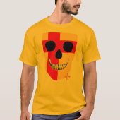 ハンドスカルカルマールタンクメンズショートスリーブブルー Tシャツ (正面)