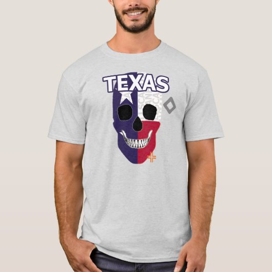 ハンドスカルテキサス州Tシャツ基本B2 Tシャツ (正面)