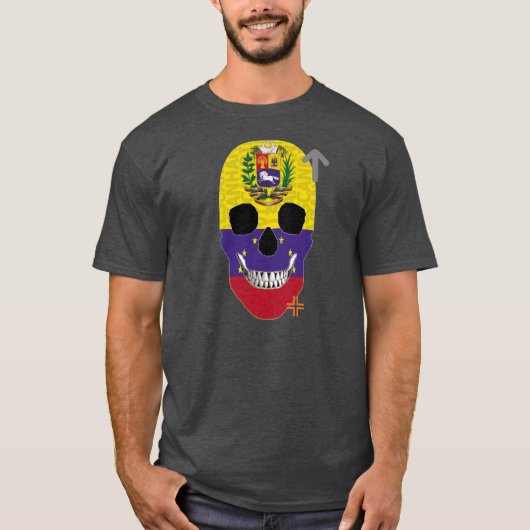 ハンドスカルベネズエラTシャツ基本B2 Tシャツ (正面)