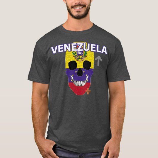 ハンドスカルベネズエラTシャツ基本B2 Tシャツ (正面)