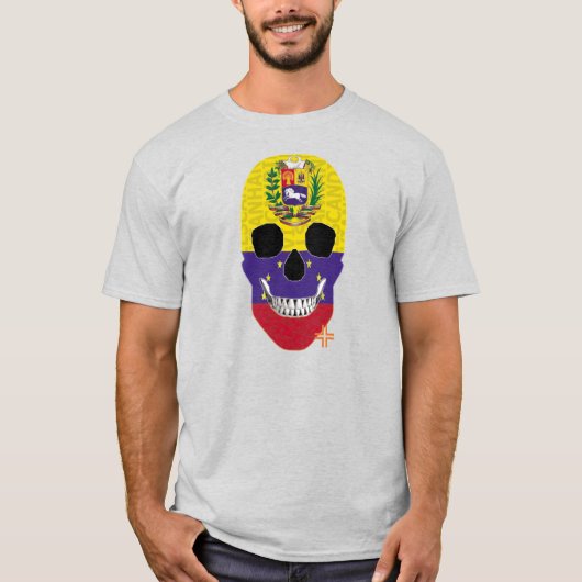 ハンドスカルベネズエラTシャツ基本B2 Tシャツ (正面)