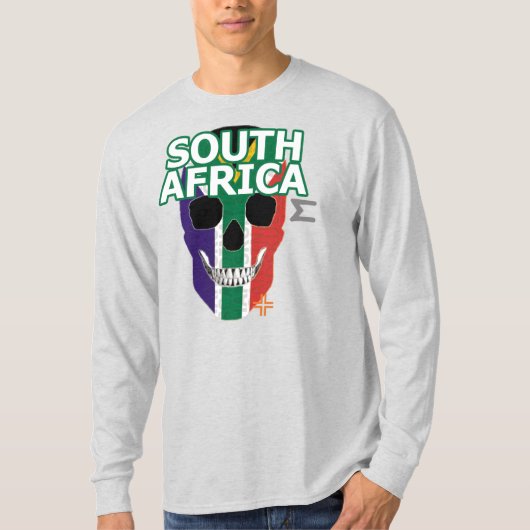 ハンドスカル南アフリカ長袖TシャツB2 Tシャツ (正面)