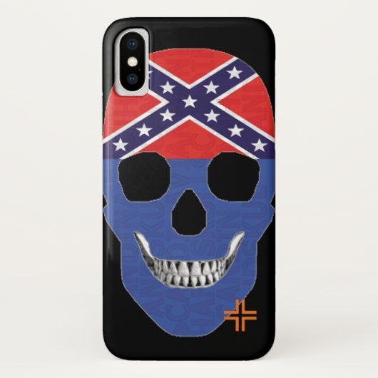 ハンドスカル反乱軍ブルーケースiPhone X B2 Case-Mate iPhoneケース (裏面)