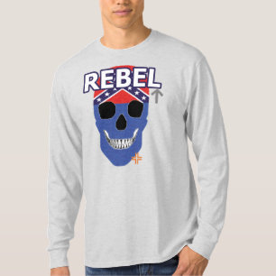 ハンドスカル反乱軍ブルー長袖TシャツB2 Tシャツ