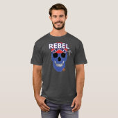 ハンドスカル反乱軍ブルーTシャツ基本B2 Tシャツ (正面フル)