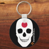 ハンドスカル日本，ハッピースカル，日本国旗 キーホルダー (正面)