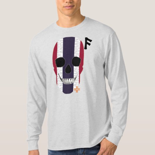 ハンドスカル長袖TシャツB2 Tシャツ (正面)