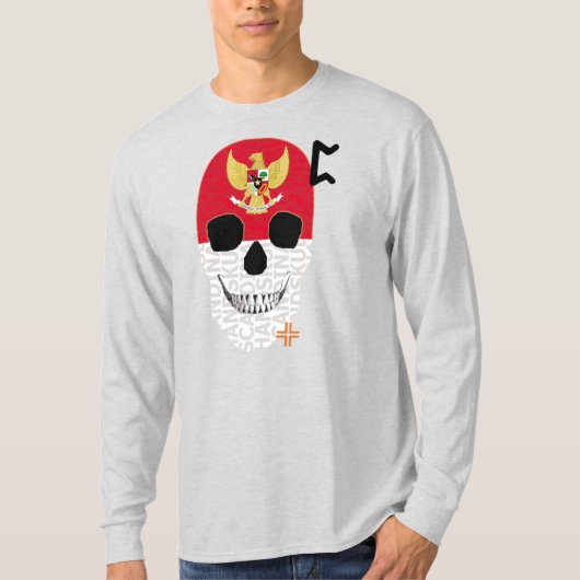 ハンドスカル長袖TシャツB2 Tシャツ (正面)