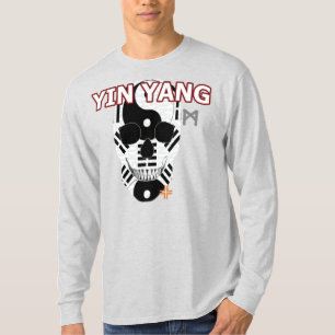 ハンドスカル陰陽長袖TシャツB2 Tシャツ