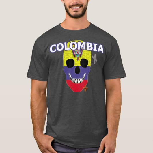 ハンドスカルColombia tシャツ基本B2 Tシャツ (正面)
