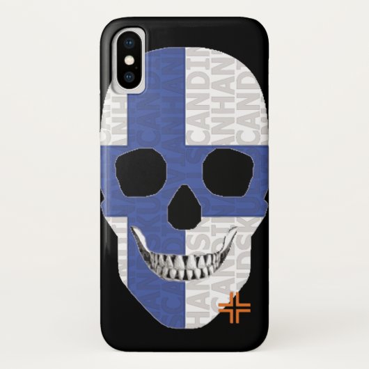 ハンドスカルFinlandケースiPhone X B2 Case-Mate iPhoneケース (裏面)