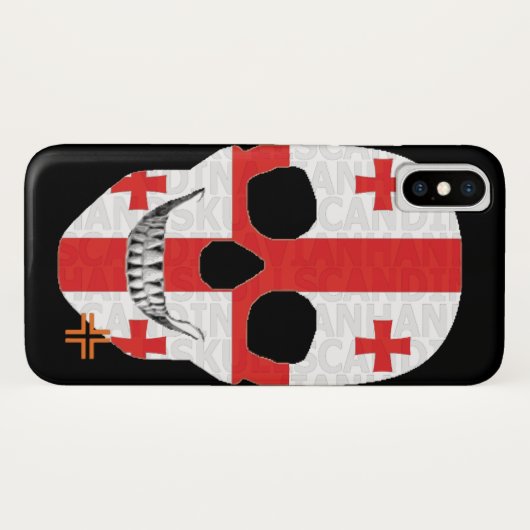 ハンドスカルGeorgiaケースiPhone X B2 Case-Mate iPhoneケース (裏面(横))