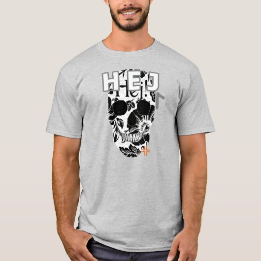 ハンドスカルHej Tシャツ基本B2 Tシャツ (正面)
