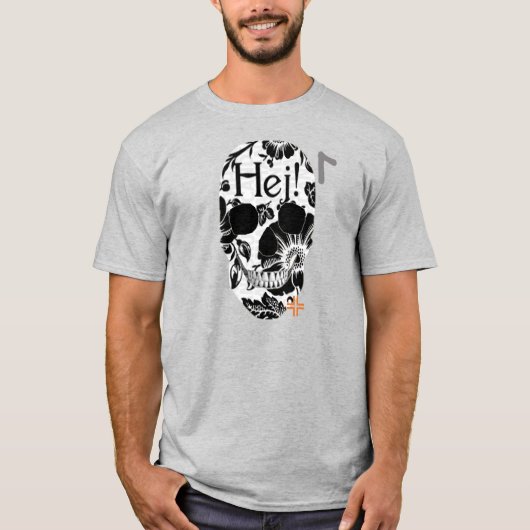 ハンドスカルHej Tシャツ基本B2 Tシャツ (正面)