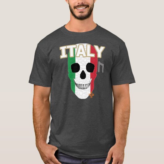 ハンドスカルItaly Tシャツ基本B2 Tシャツ (正面)