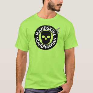ハンドスカルLIVライムTシャツ基本P4 Tシャツ